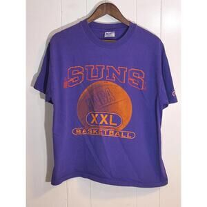 Vintage 90s NBA Phoenix Suns Champion Single Stitch T-Shirt Purple Size L